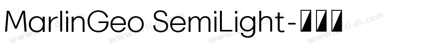 MarlinGeo SemiLight字体转换